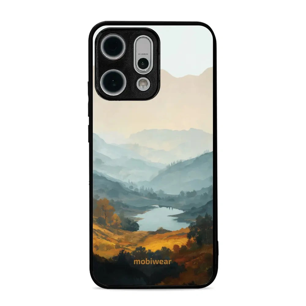 Handyhülle für OPPO Reno14, Mobiwear Glossy Case, See im Tal