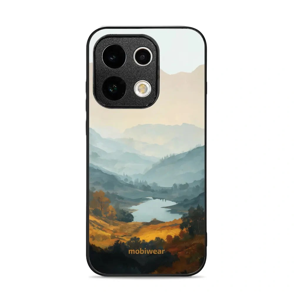 Handyhülle für OPPO Reno16 Pro, Mobiwear Glossy Case, See im Tal
