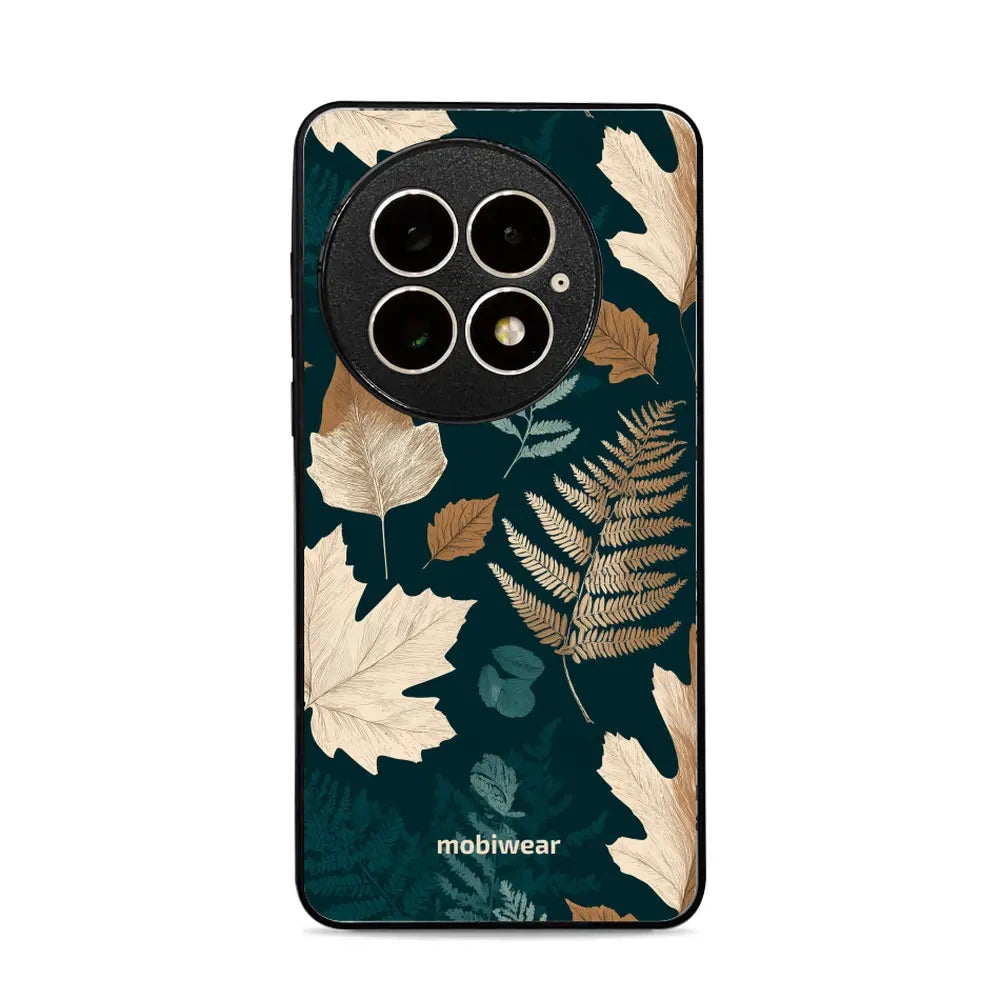 Handyhülle für OnePlus 13, Mobiwear Glossy Case, Herbarium aus Blättern und Farnen