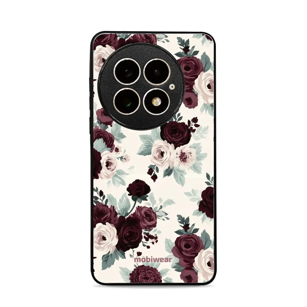 Handyhülle für OnePlus 13, Mobiwear Glossy Case, Rosen mit Salbei auf Creme