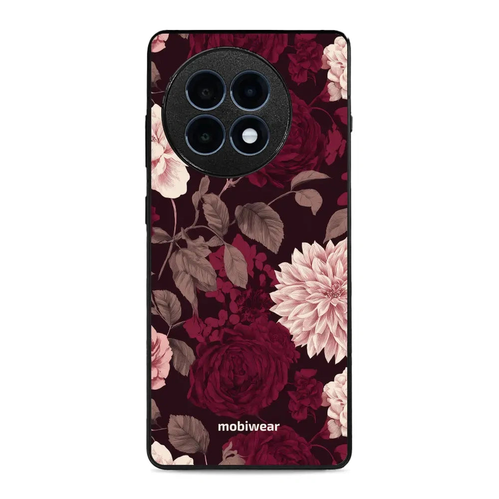 Handyhülle für OnePlus 13R, Mobiwear Glossy Case, Wein und Dahlien