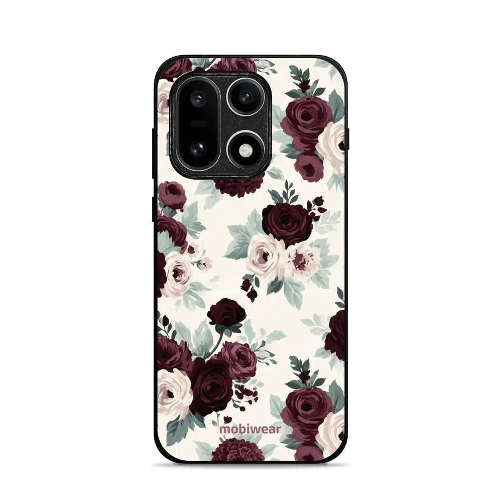 Handyhülle für OnePlus 15, Mobiwear Glossy Case, Rosen mit Salbei auf Creme