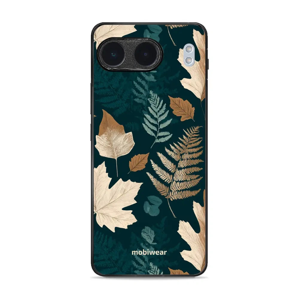 Handyhülle für OnePlus Nord 4, Mobiwear Glossy Case, Herbarium aus Blättern und Farnen