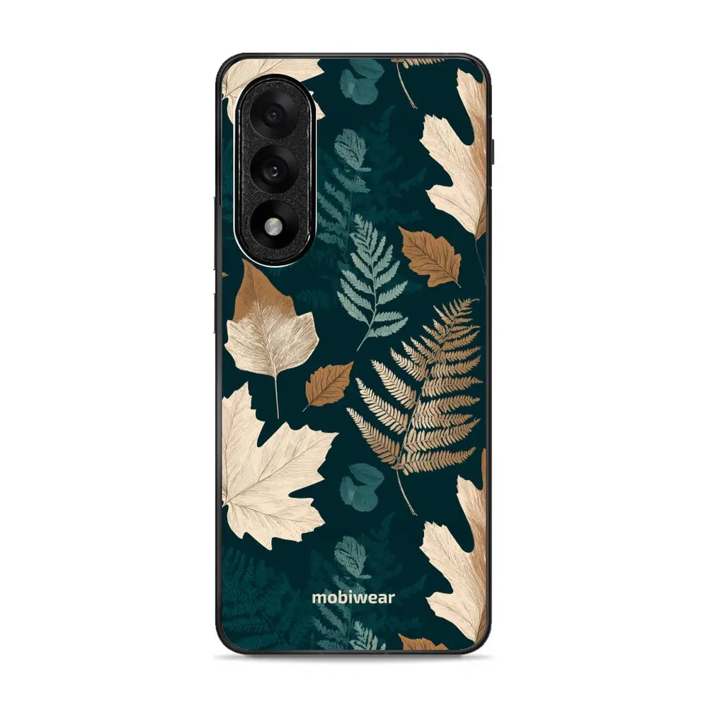 Handyhülle für OnePlus Nord 5, Mobiwear Glossy Case, Herbarium aus Blättern und Farnen