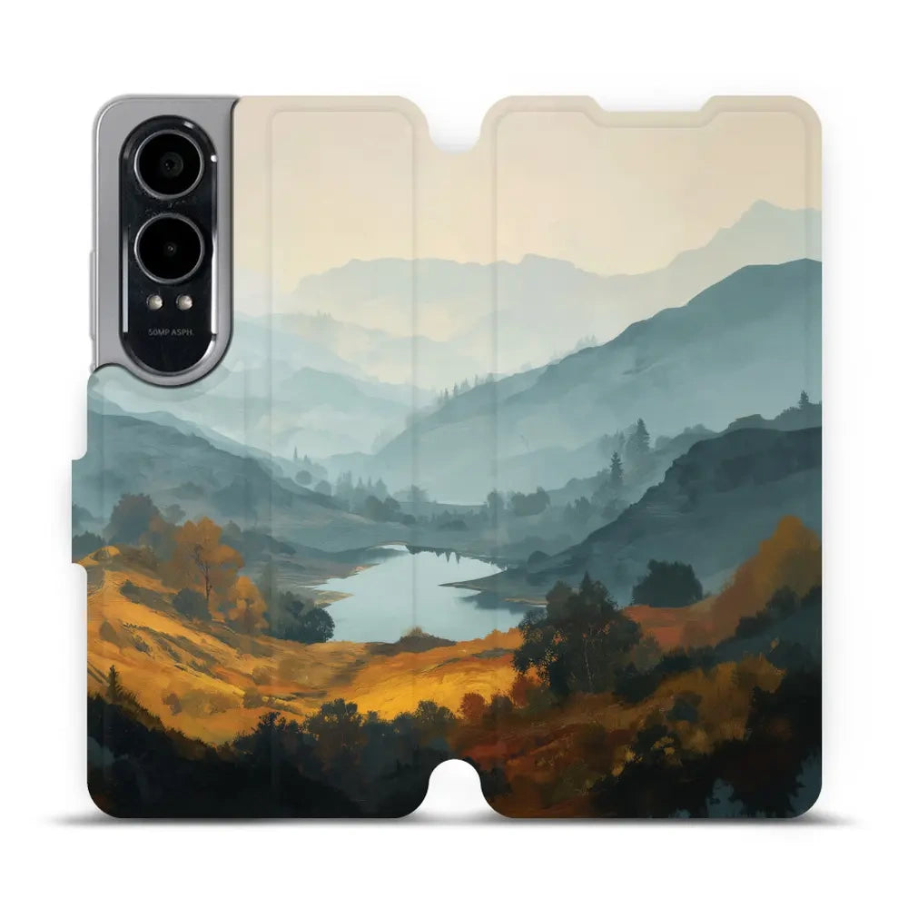 Handyhülle mit klappe für OnePlus Nord CE4 Lite 5G, Mobiwear Book, See im Tal