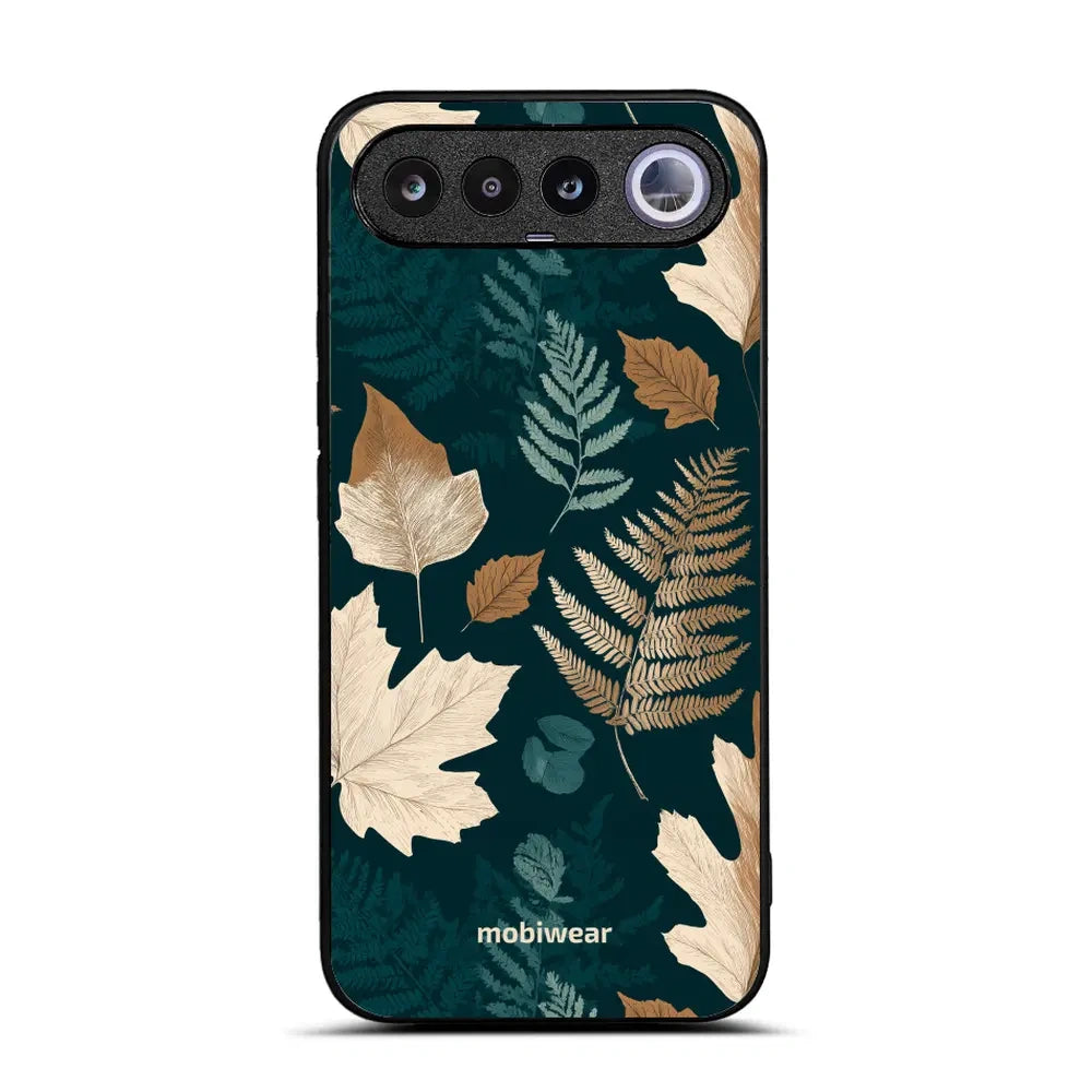 Handyhülle für realme 16 5G, Mobiwear Glossy Case, Herbarium aus Blättern und Farnen