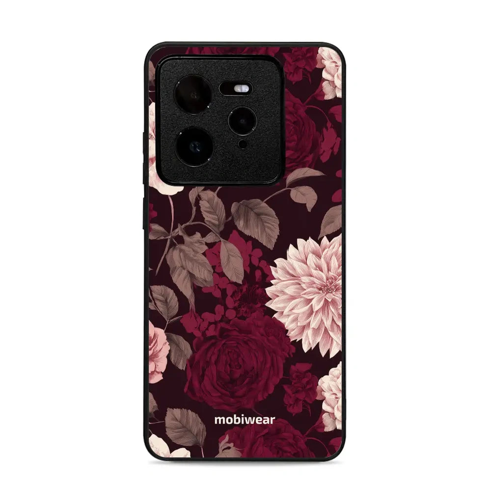 Handyhülle für realme GT 7 Pro, Mobiwear Glossy Case, Wein und Dahlien