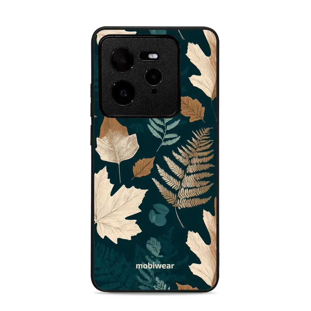 Handyhülle für realme GT 7 Pro, Mobiwear Glossy Case, Herbarium aus Blättern und Farnen