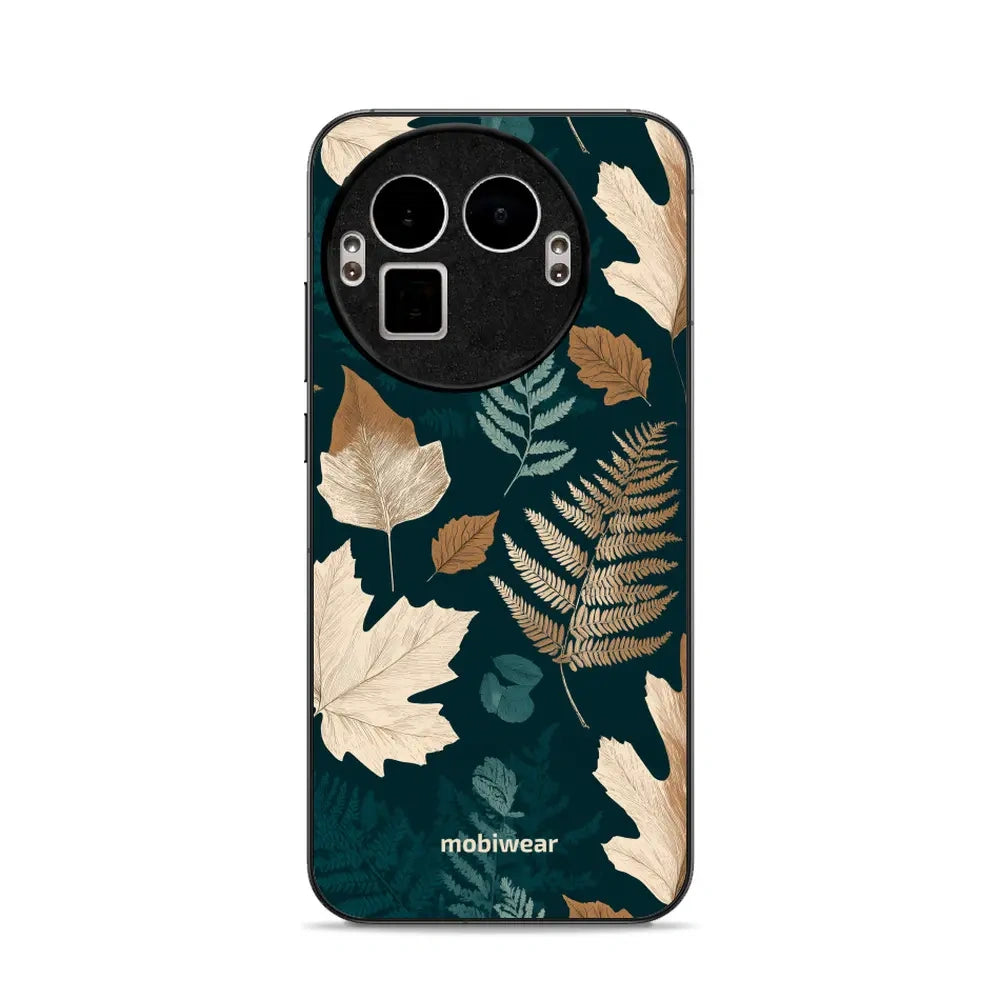 Handyhülle für realme GT 8 Pro, Mobiwear Glossy Case, Herbarium aus Blättern und Farnen