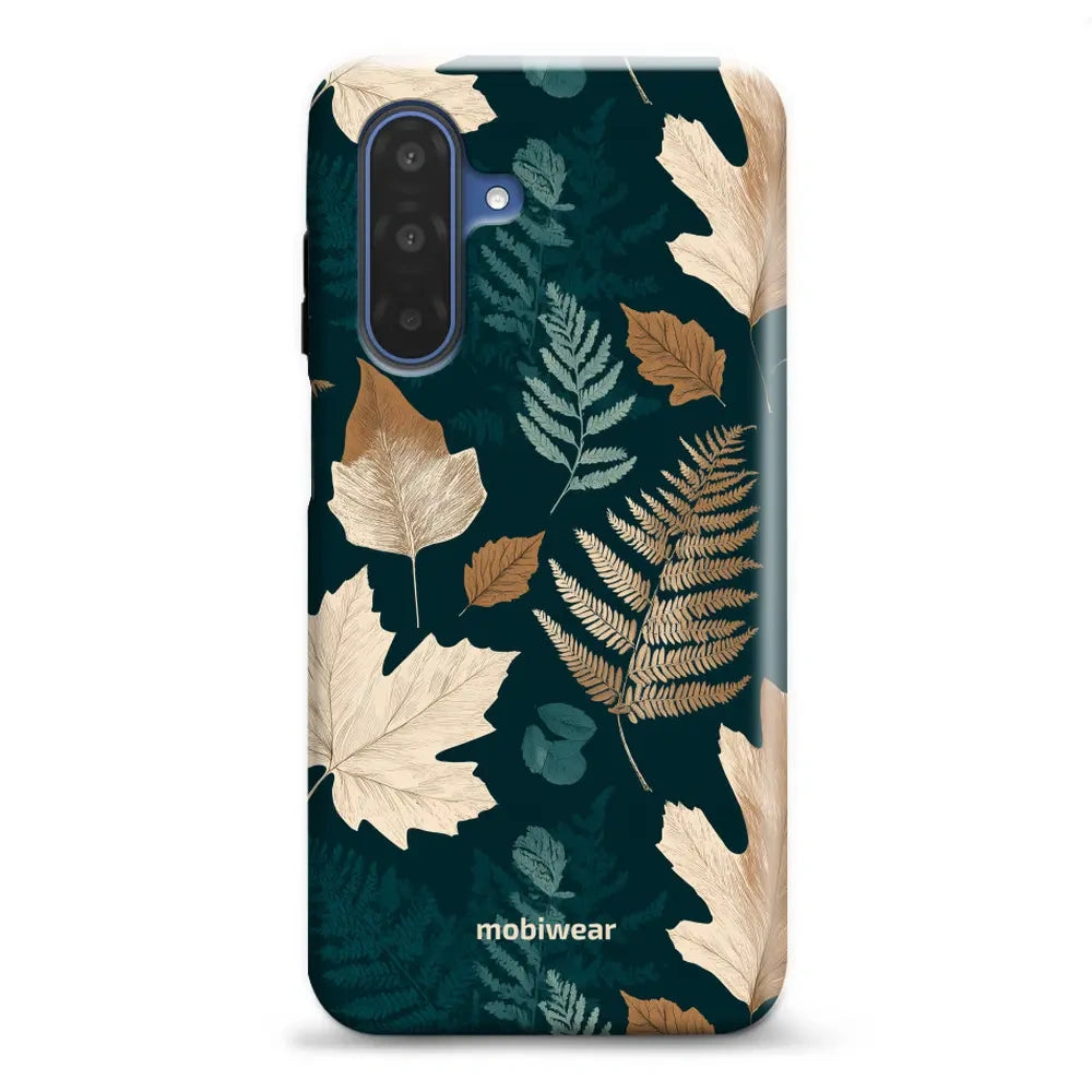 Handyhülle für Galaxy A17 5G, Mobiwear Elite Pro, Herbarium aus Blättern und Farnen