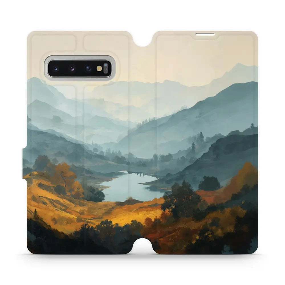 Handyhülle mit klappe für Galaxy S10 Plus, Mobiwear Book, See im Tal