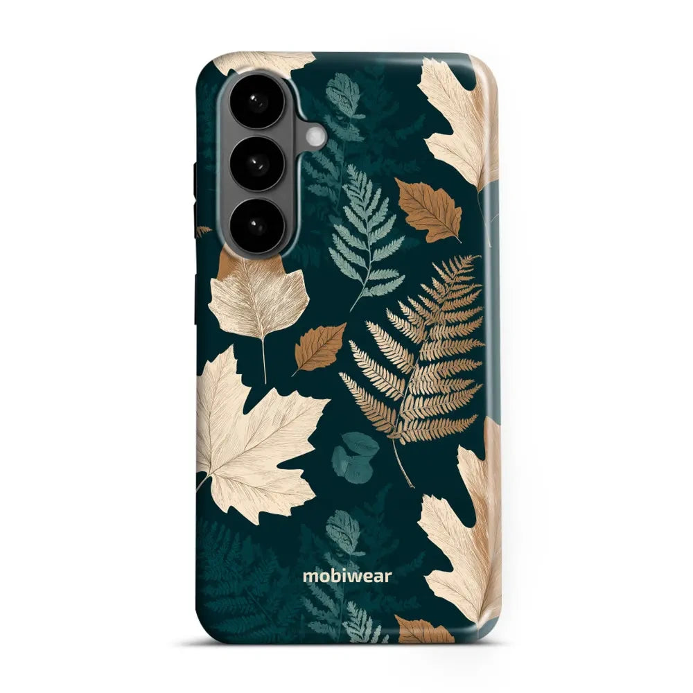 Handyhülle für Galaxy S26 Plus mit MagSafe, Mobiwear Elite Pro, Herbarium aus Blättern und Farnen