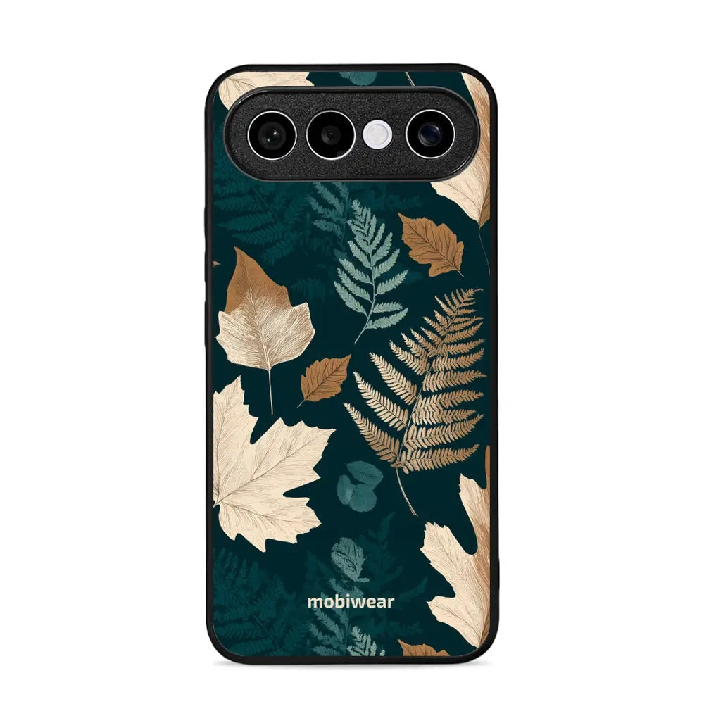 Handyhülle für vivo X300 FE, Mobiwear Glossy Case, Herbarium aus Blättern und Farnen