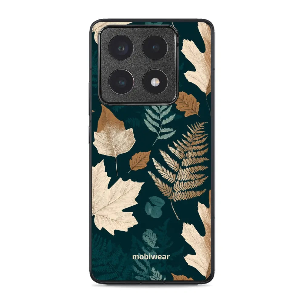 Handyhülle für Xiaomi 14T Pro, Mobiwear Glossy Case, Herbarium aus Blättern und Farnen