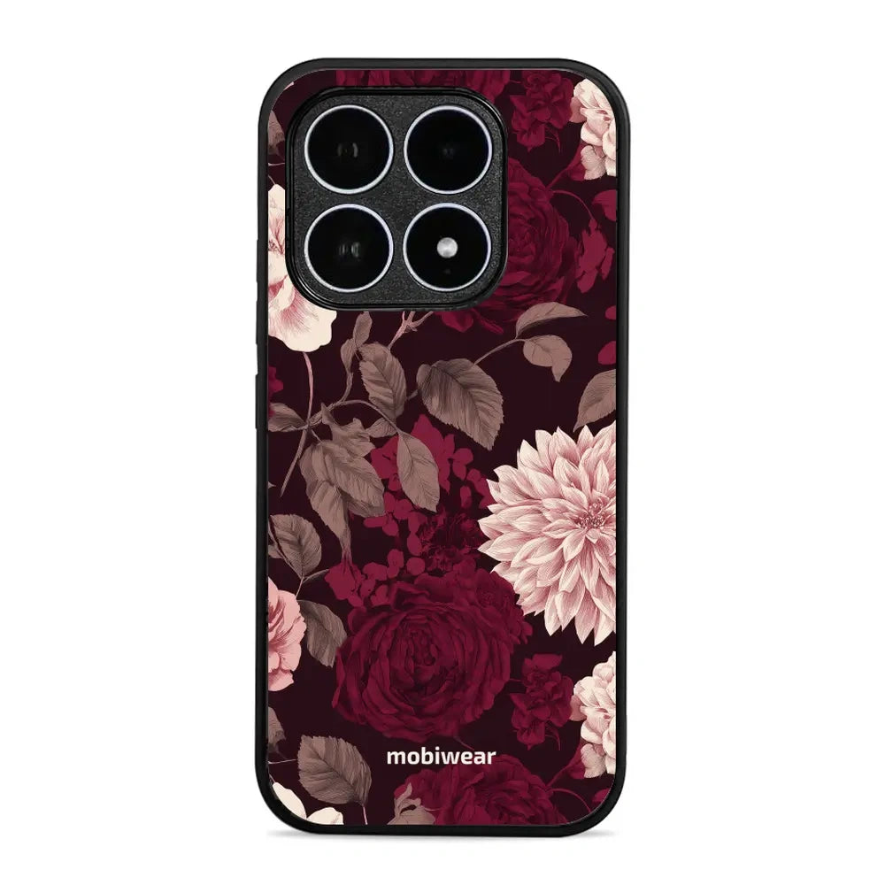 Handyhülle für Xiaomi 17, Mobiwear Glossy Case, Wein und Dahlien