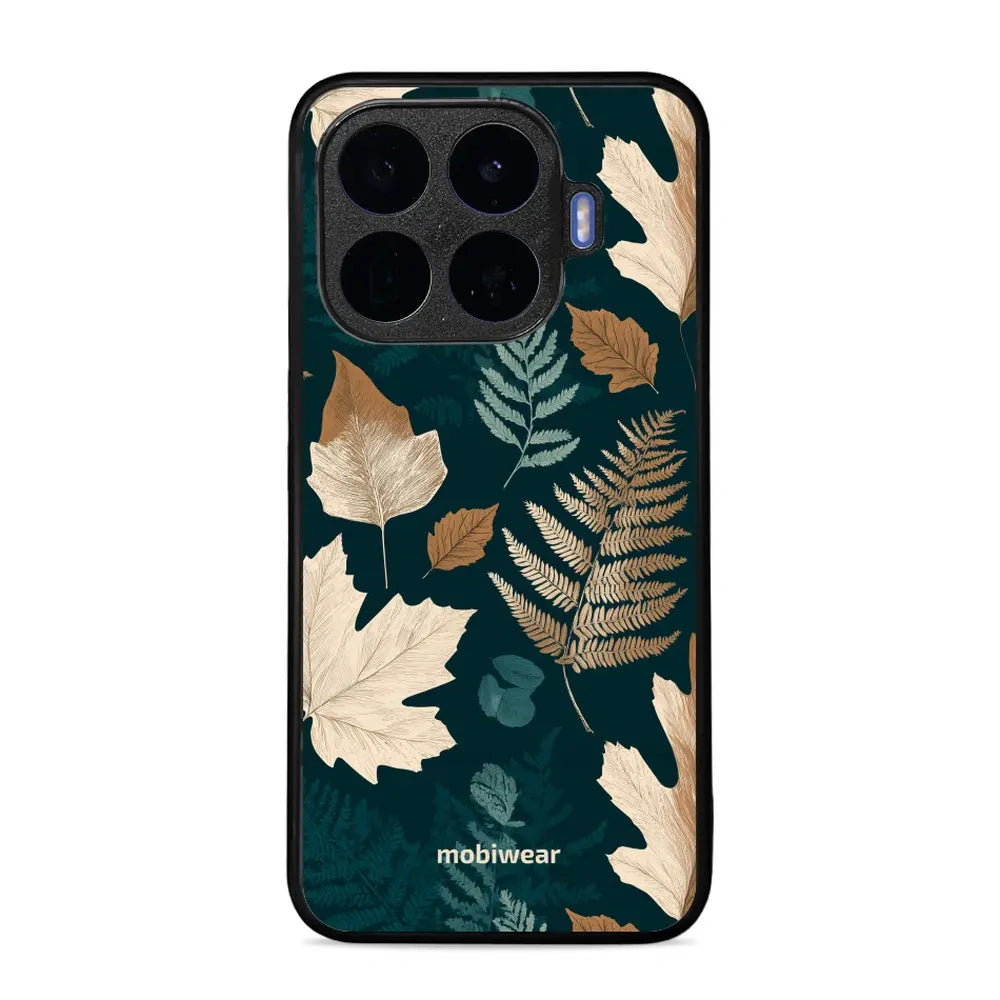 Handyhülle für Xiaomi 17T, Mobiwear Glossy Case, Herbarium aus Blättern und Farnen