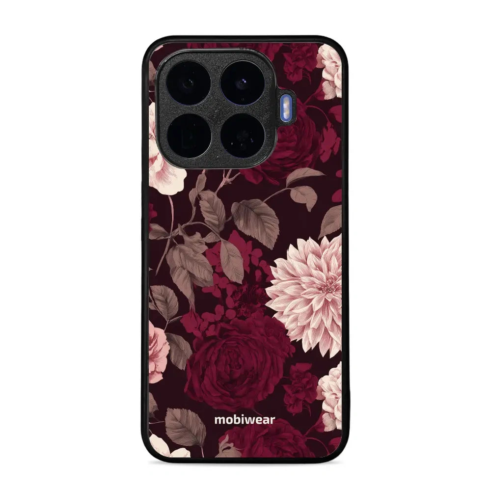 Handyhülle für Xiaomi 17T Pro, Mobiwear Glossy Case, Wein und Dahlien