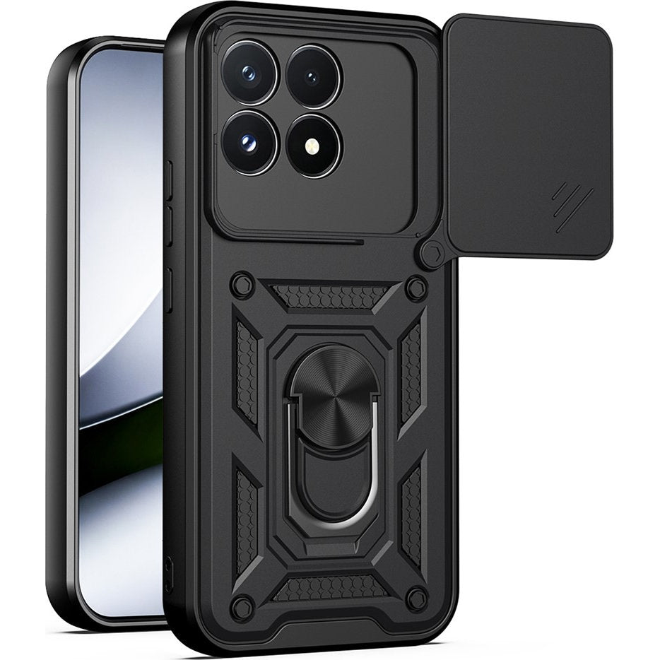 Handyhülle mit Kameraschutz für Xiaomi POCO F9 Pro, Techsuit CamShield Series, Schwarz (1/2)