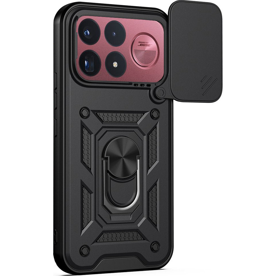 Handyhülle mit Kameraschutz für Xiaomi POCO F9 Ultra, Techsuit CamShield Series, Schwarz (2/2)