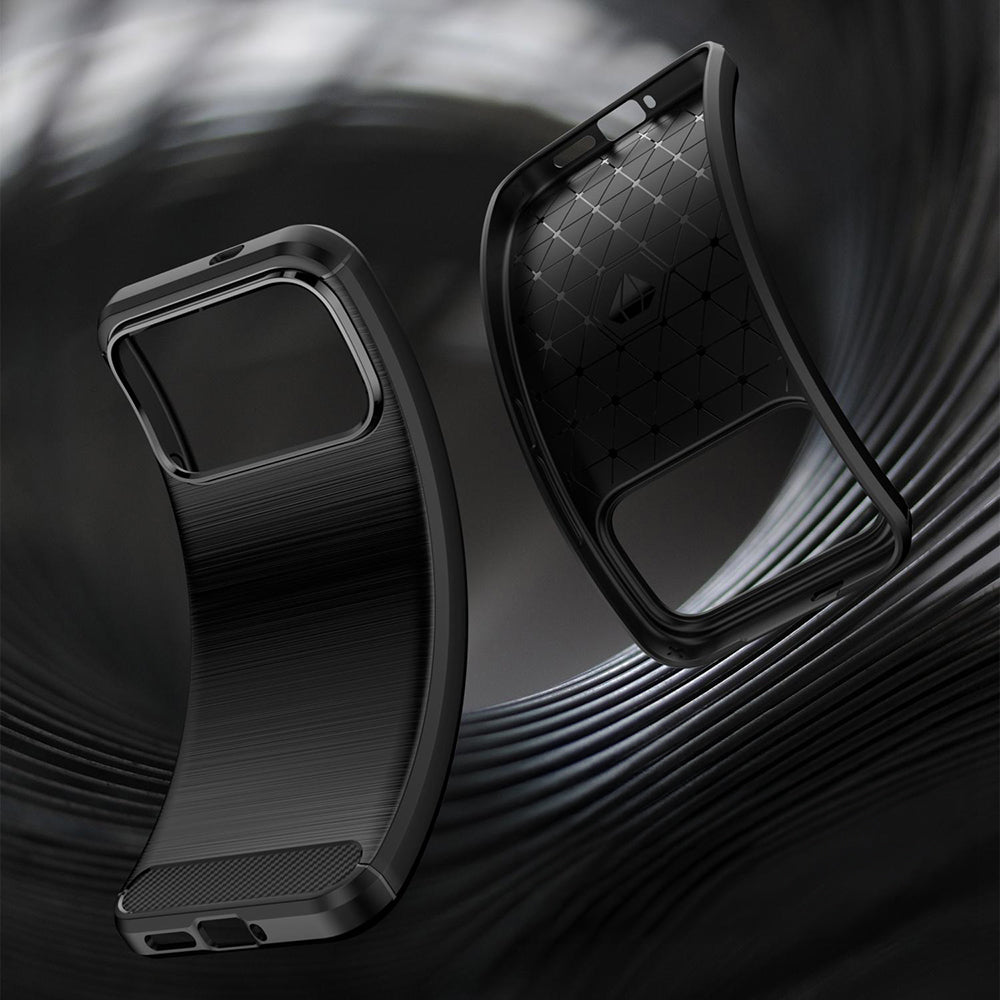 Handyhülle für Xiaomi POCO F9 Pro, Techsuit Carbon Silicone, Schwarz (5/7)