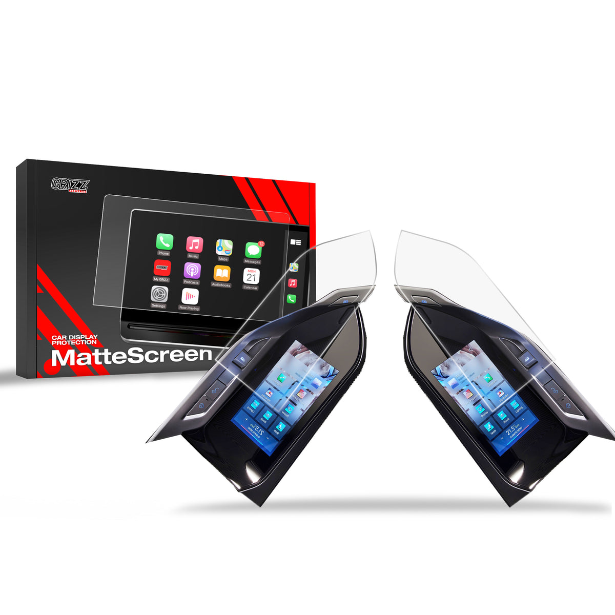 Matte Autodisplayfolie 2in1 für BMW 7 G70 5,5" (2023-2026), Grizz Protector