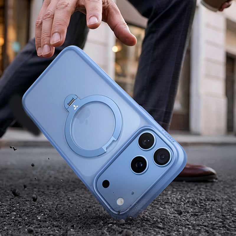 Handyhülle für iPhone 18 Pro / 17 Pro Torras Ostand Q3 Spin, Blau (5/9)