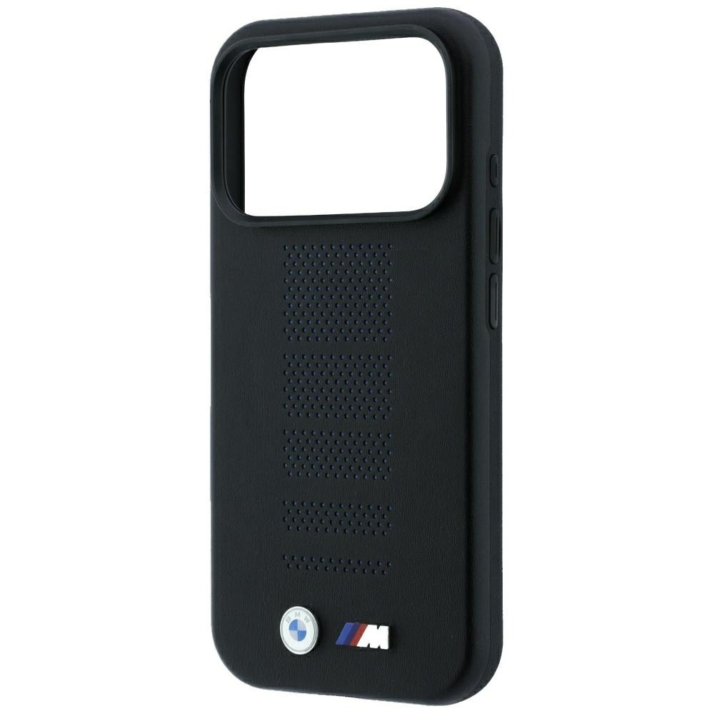 Handyhülle für iPhone 18 Pro / 17 Pro, BMW M Blue Perfo Metal Logo mit MagSafe, Schwarz (6/8)