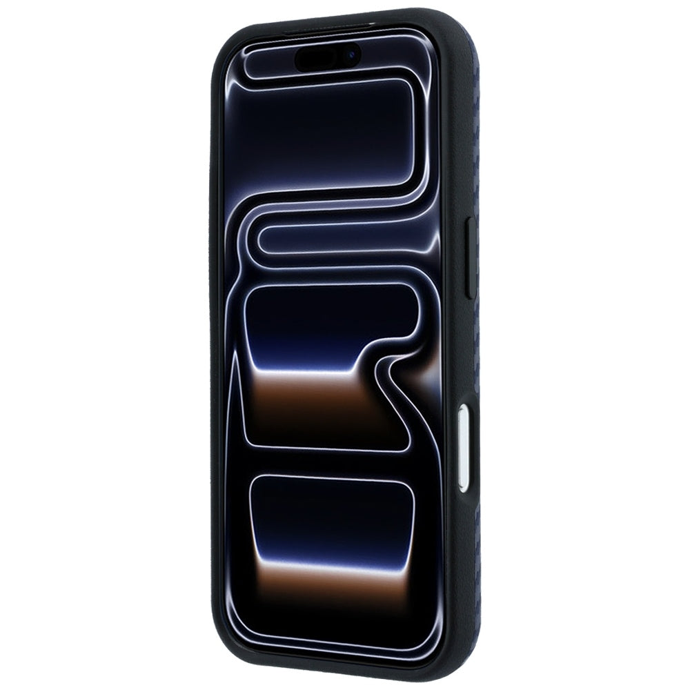 Handyhülle BMW M Carbon Metal Logo MagSafe für iPhone 18 Pro / 17 Pro, Dunkelblau (5/8)