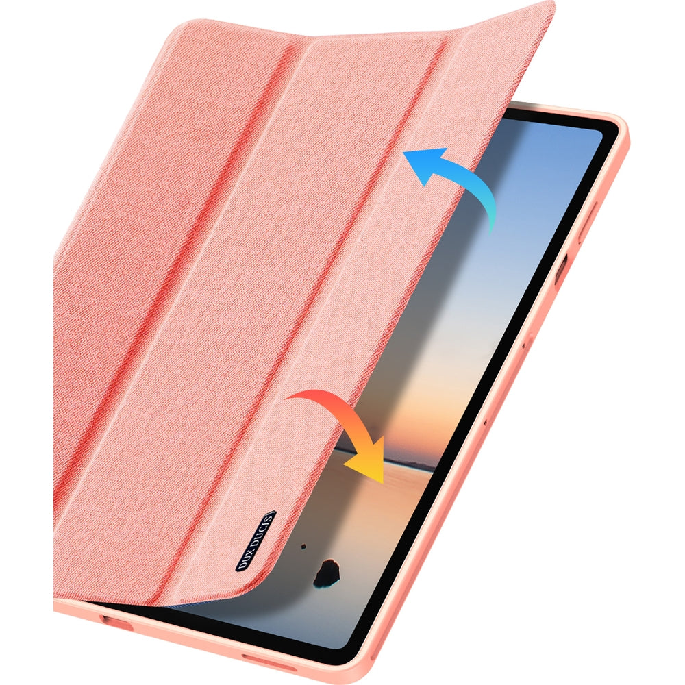 Schutzhülle mit Klappe für Galaxy Tab S12 Plus, Dux Ducis Domo, Rosa (5/13)