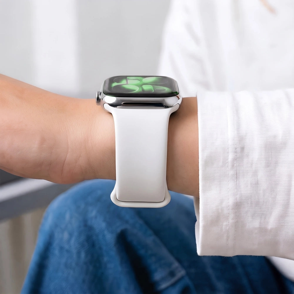 Armband für Apple Watch 42/41/40/38 mm, Tech-Protect Silicone, Weiß (5/9)