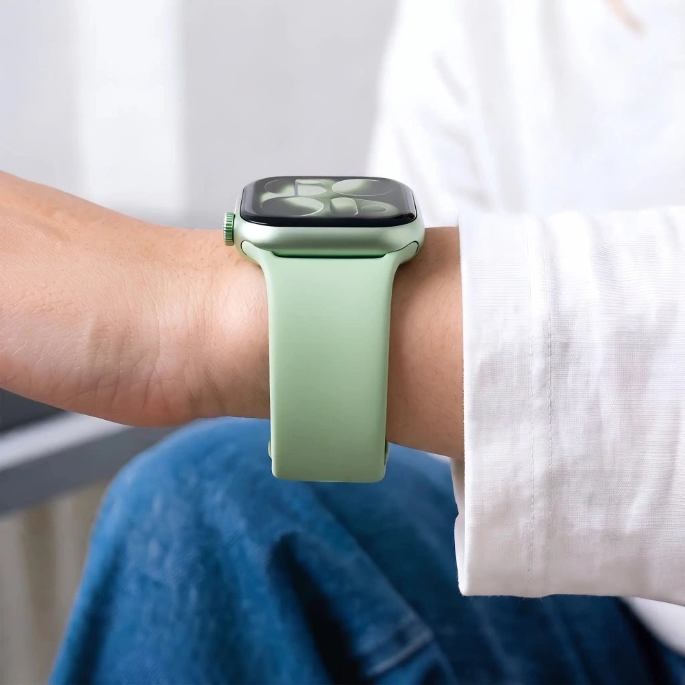 Armband für Apple Watch 42/41/40/38 mm, Tech-Protect Silicone, Pistazienfarben (5/10)