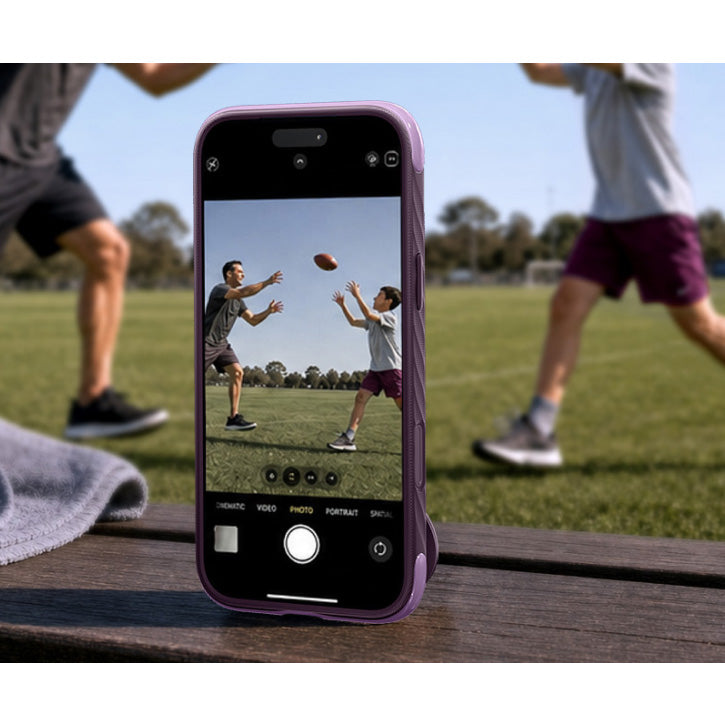 Handyhülle für iPhone 18 Pro Max / 17 Pro Max Torras Ostand Q3 Rugg, Violett (5/7)