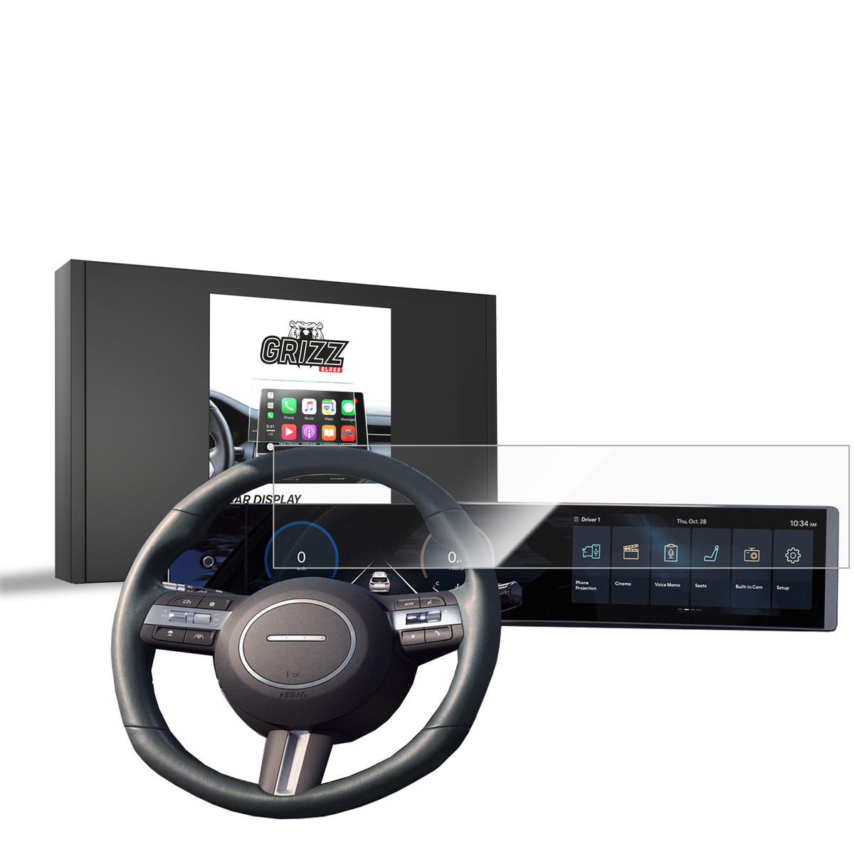 Keramische Autodisplayfolie für Hyundai Tucson 12,3" (2024-2026), Grizz Protector