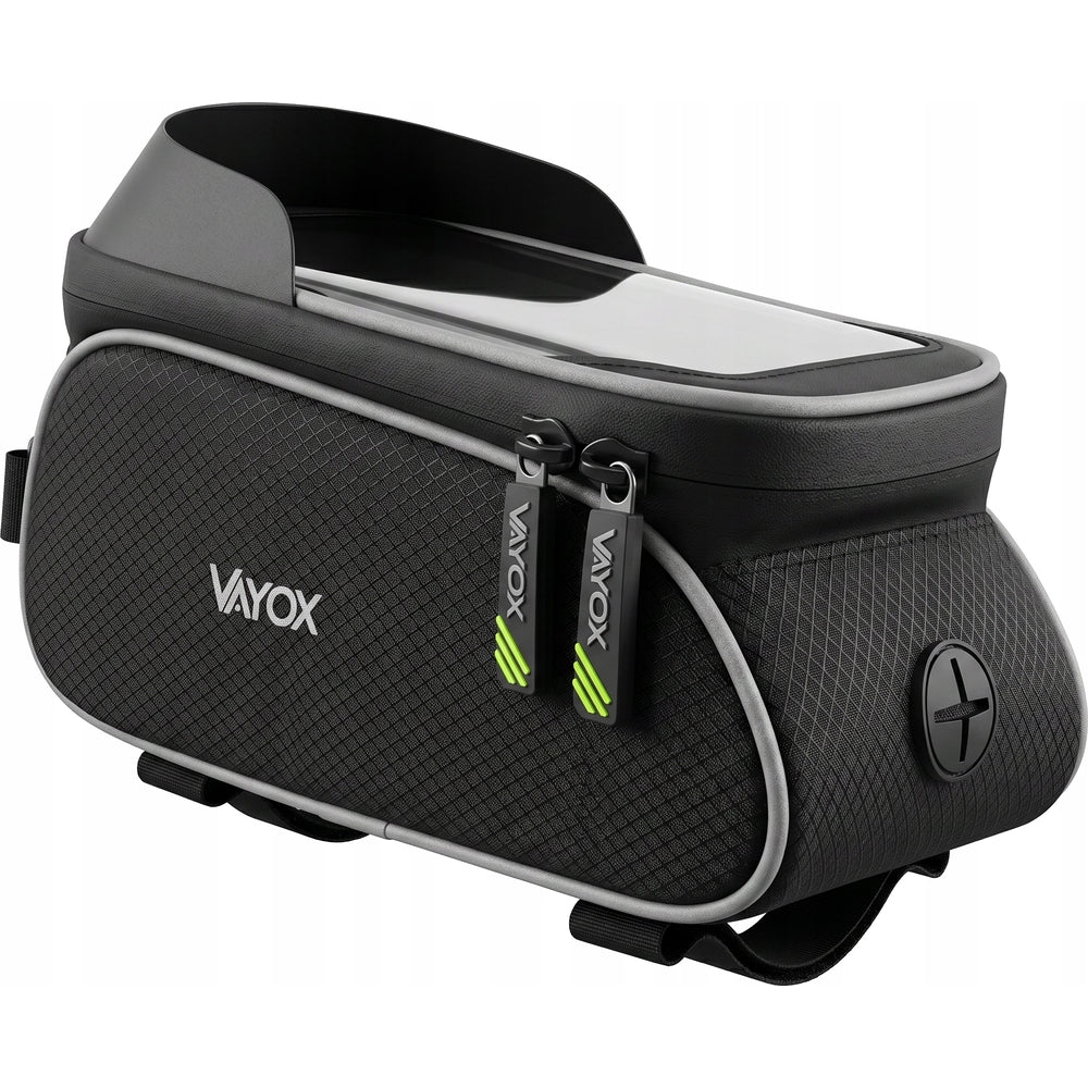 Fahrradtasche für den Rahmen mit Handyfach, Vayox VA0450 1.2L, Schwarz