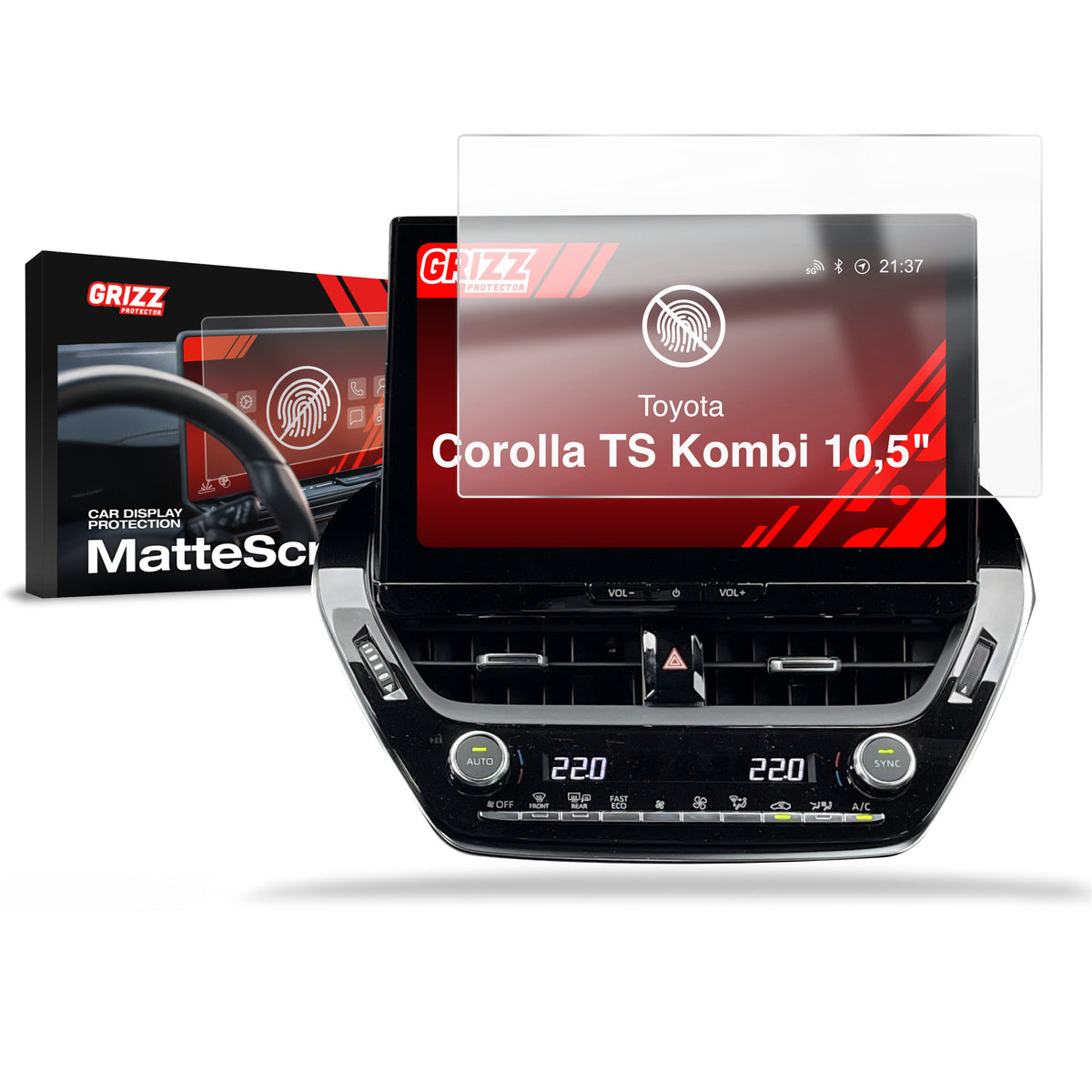 Matte Autodisplayfolie für Toyota Corolla TS Kombi 10,5" (2024-2026), Grizz Protector