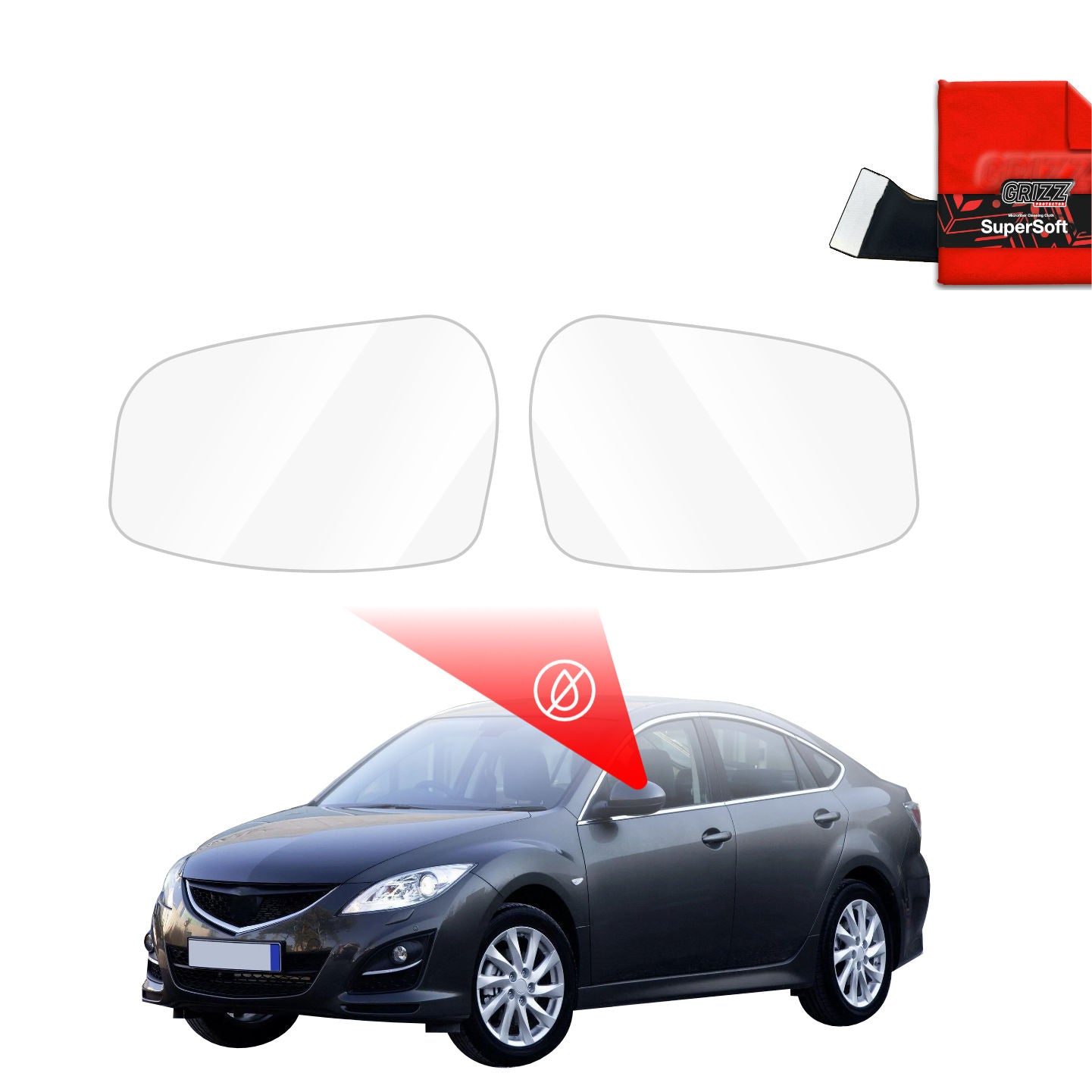 Regenschutzfolie Grizz Protector für Außenspiegel - Mazda 6 2 Sedan 4D (2010-2013)
