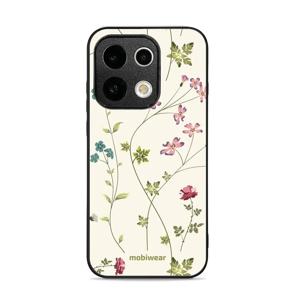 Handyhülle für Oppo Reno16 5G, Mobiwear Glossy Case, Idyllische Blüte