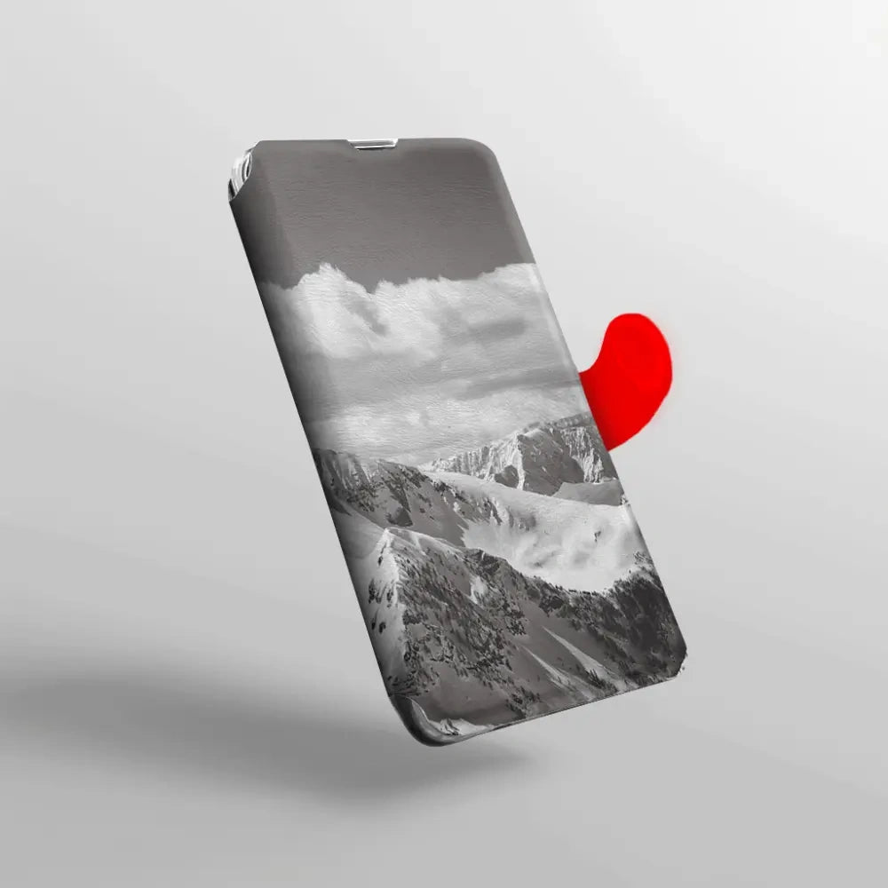Handyhülle mit klappe für Oppo Reno16 5G, Mobiwear Book, Berggipfel