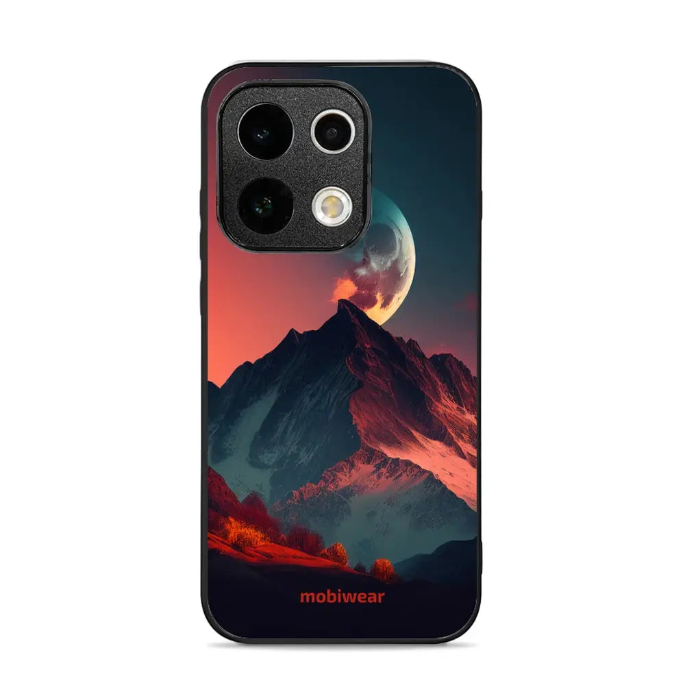 Handyhülle für Oppo Reno16 Pro 5G, Mobiwear Glossy Case, Gebirgsdämmerung