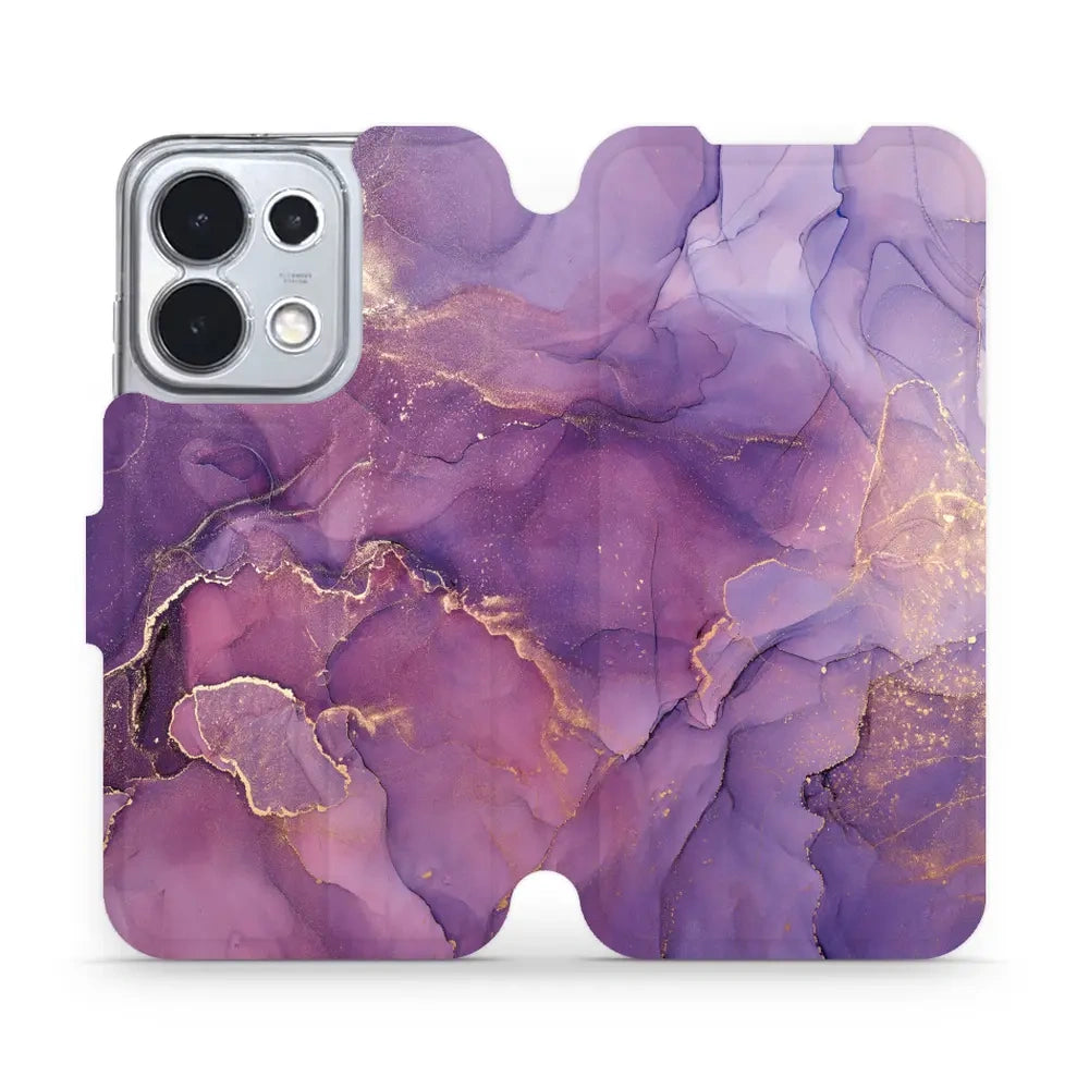 Handyhülle mit klappe für Oppo Reno16 Pro 5G, Mobiwear Book, Violett