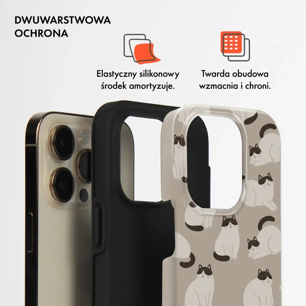 Handyhülle für Galaxy A27 5G, Mobiwear Elite Pro, Kaffe Miau