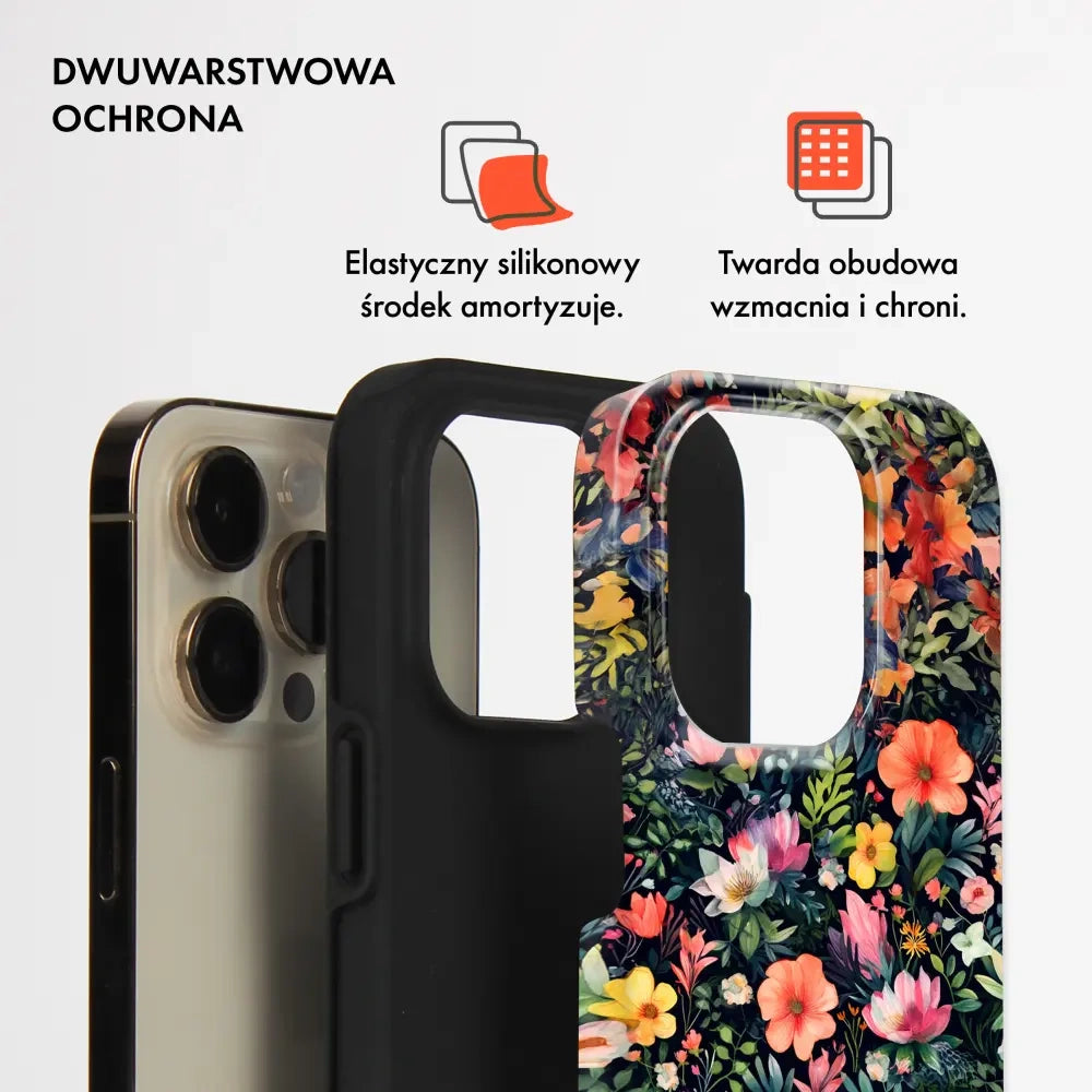 Handyhülle für Galaxy A27 5G, Mobiwear Elite Pro, Bunt-Blumig