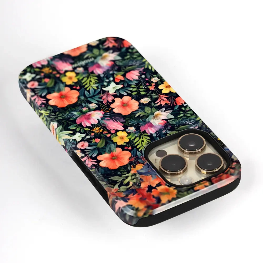 Handyhülle für Galaxy A27 5G, Mobiwear Elite Pro, Bunt-Blumig