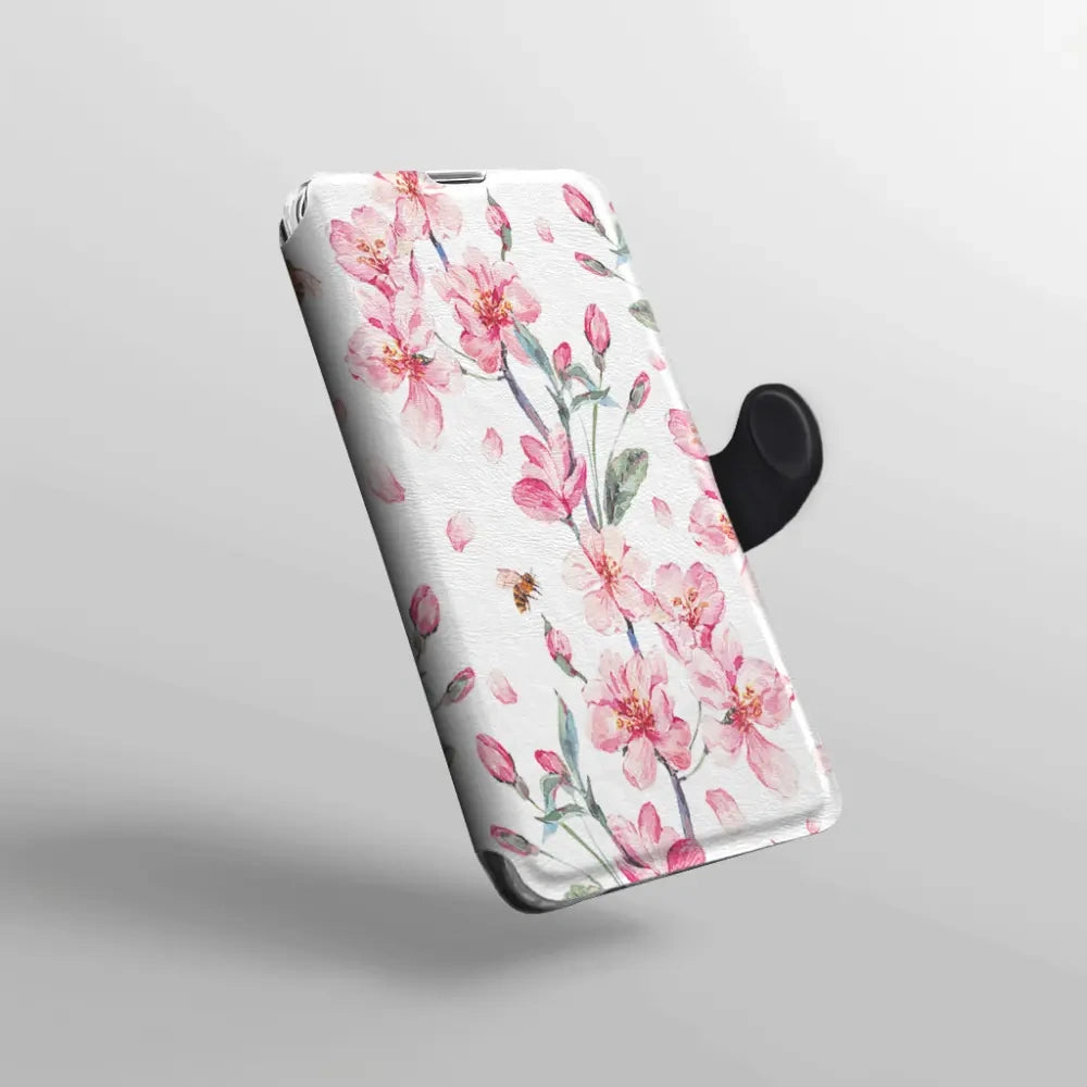 Handyhülle mit klappe für Xiaomi 17T Pro, Mobiwear Book, Rosa Frühling