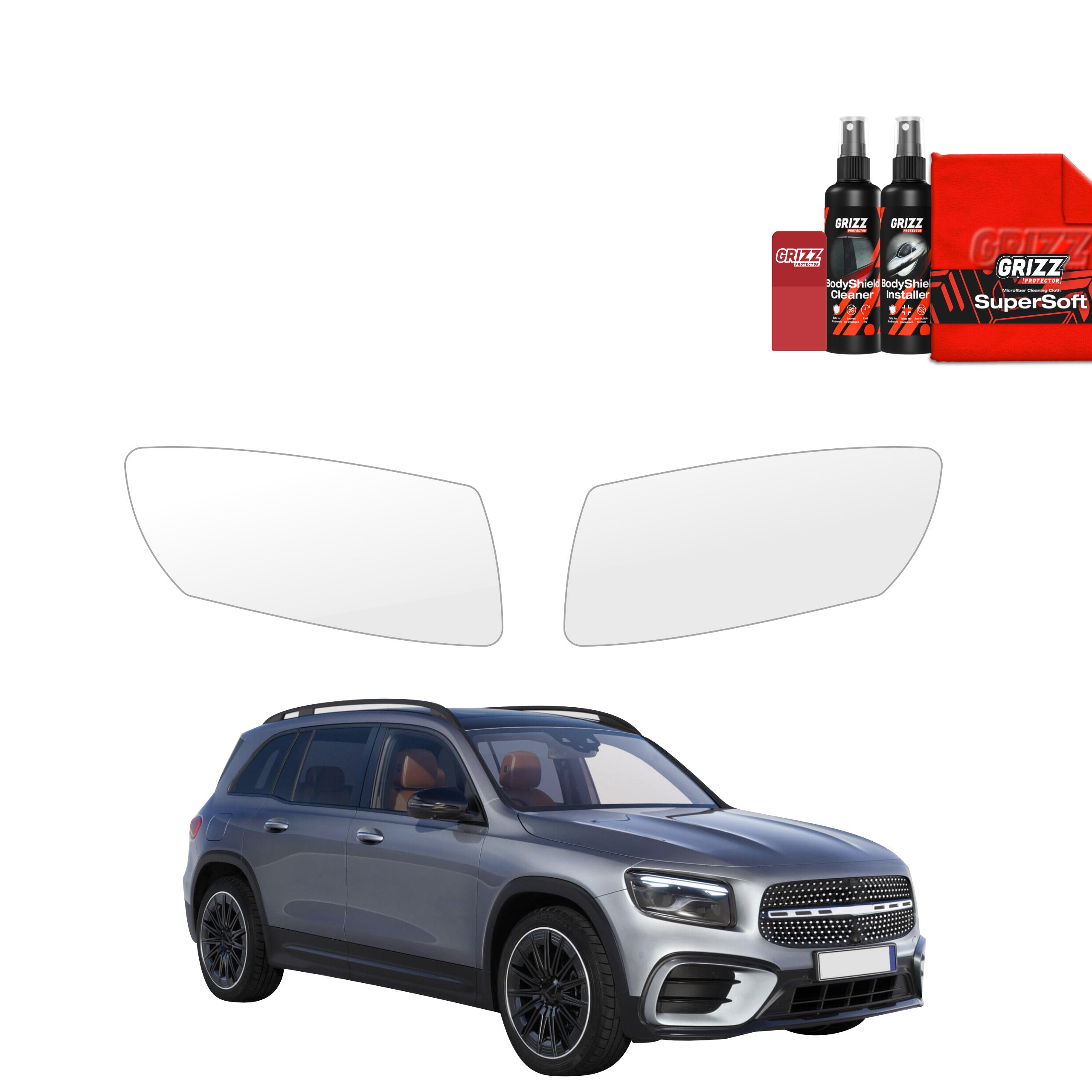 2in1 Schutzfolie Grizz Protector für Scheinwerfer - Mercedes GLB 200 (2023-2026)