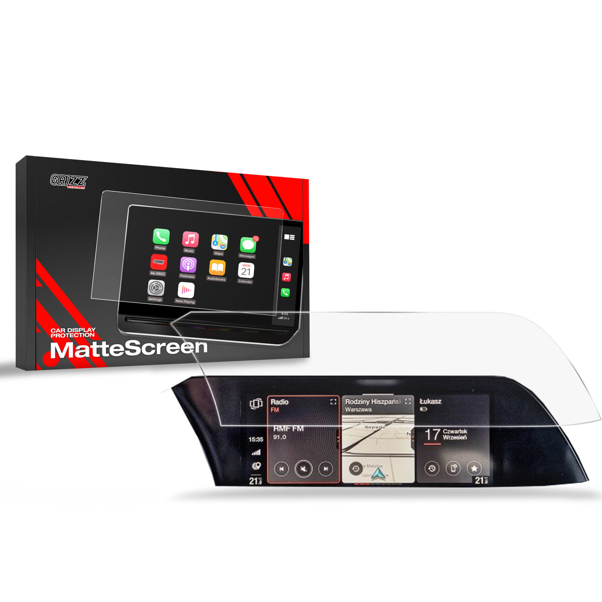 Matte Autodisplayfolie für Alfa Romeo Stelvio (2016-2024), Grizz Protector