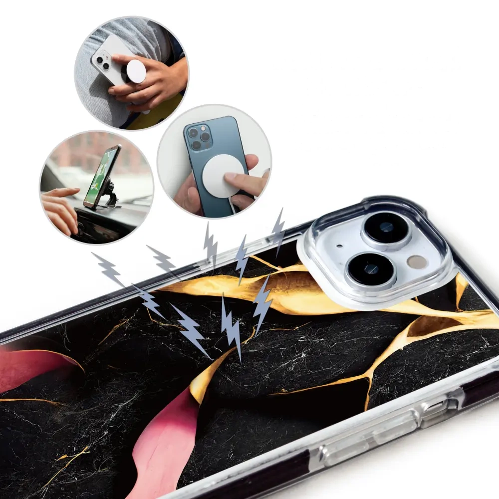 Handyhülle für iPhone 18 Pro mit MagSafe, Mobiwear Elite Bumper, Vergoldetes Erz