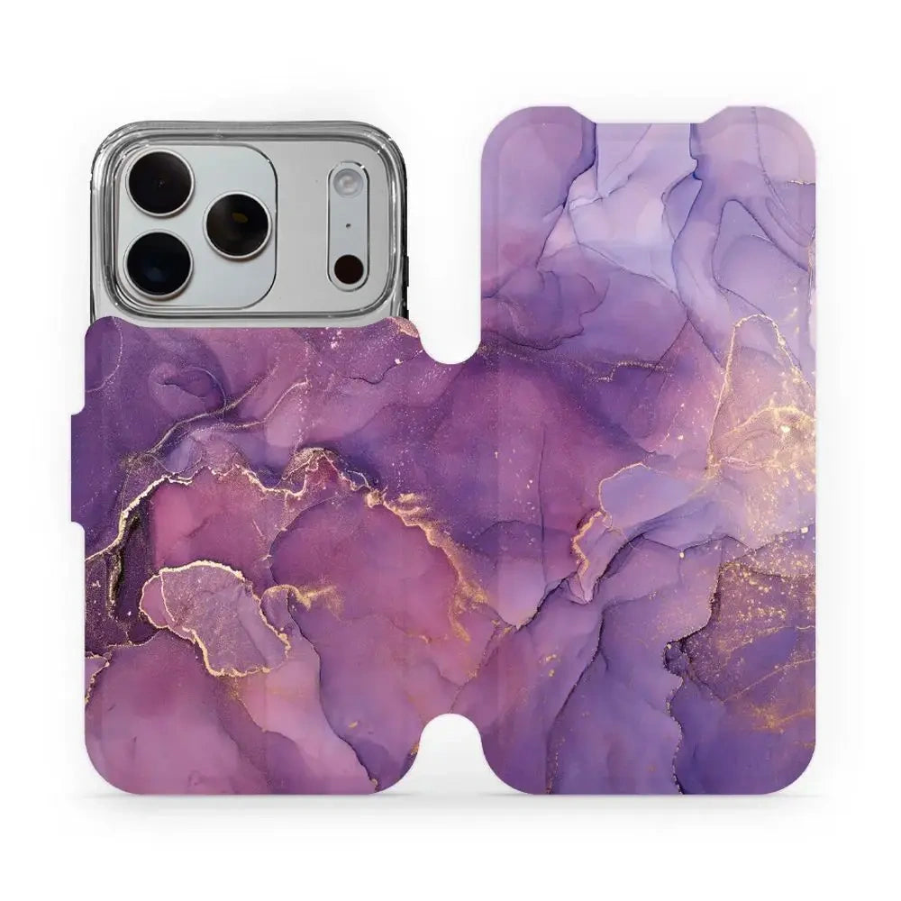 Handyhülle mit klappe für iPhone 18 Pro, Mobiwear Book, Violett