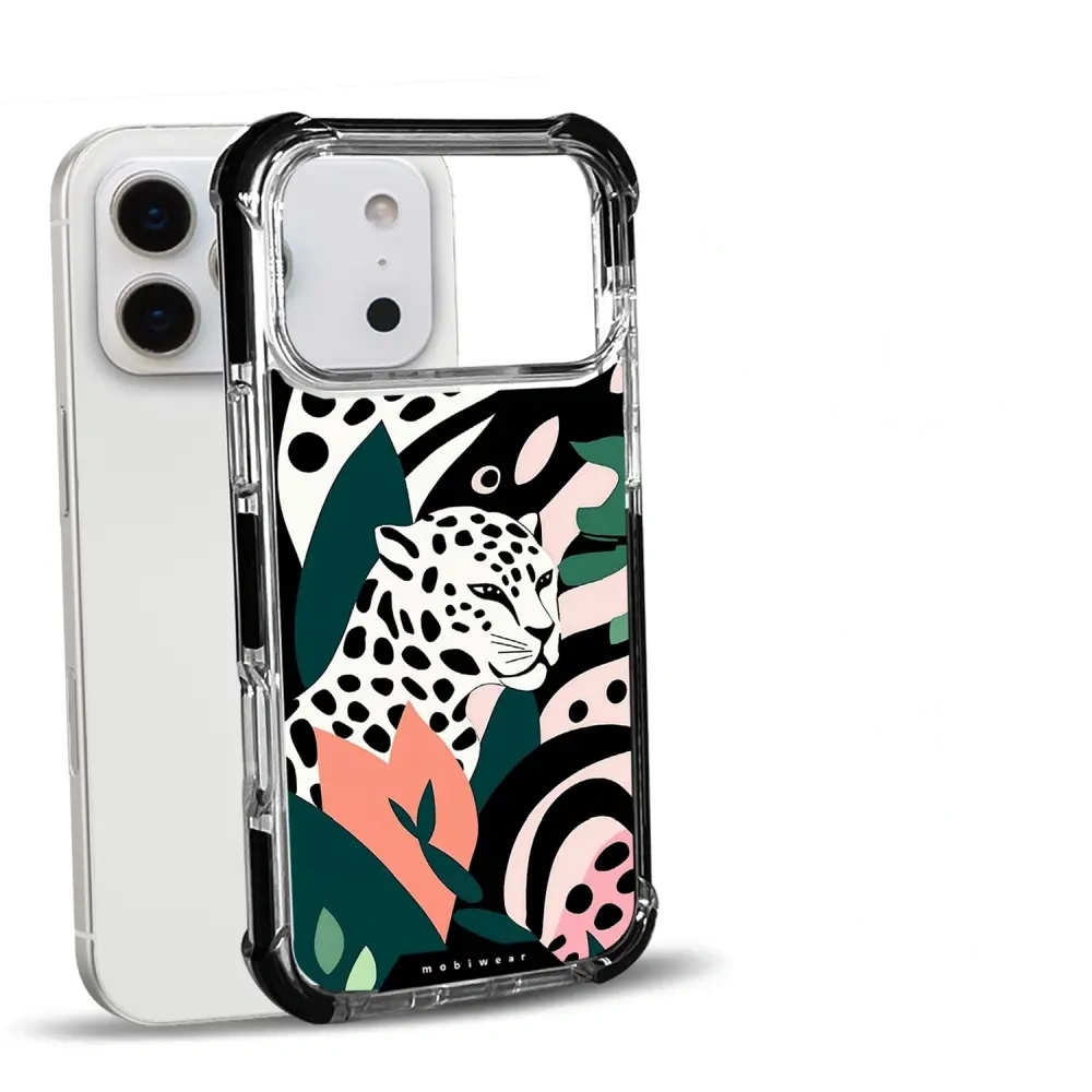 Handyhülle für iPhone 18 Pro Max mit MagSafe, Mobiwear Elite Bumper, Tropischer Gepard