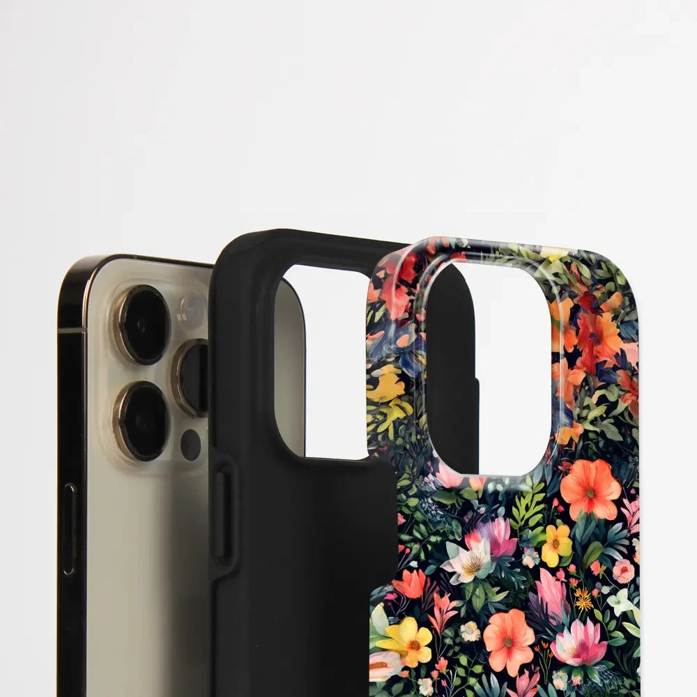 Handyhülle für iPhone 18 Pro Max, Mobiwear Elite Pro, Bunt-Blumig